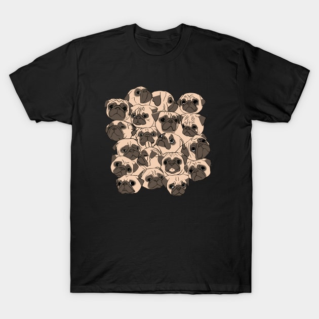 Fawn Pugs T-Shirt by ahadden